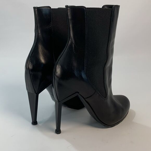 Nicholas Kirkwood black leather round toe high heels Booties 36.5 EUC - Picture 11 of 16